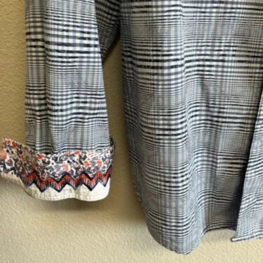 Robert Graham Blue Button Up Shirt Medium Classic Fit - Picture 10 of 10